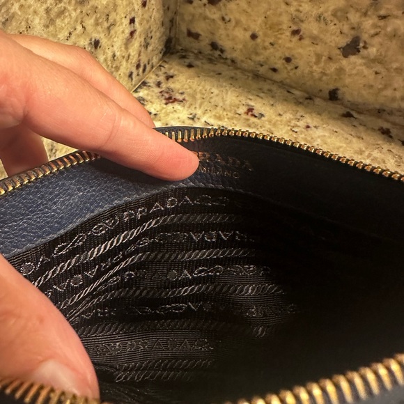 Prada Navy Leather Crossbody Bag - Picture 7 of 16